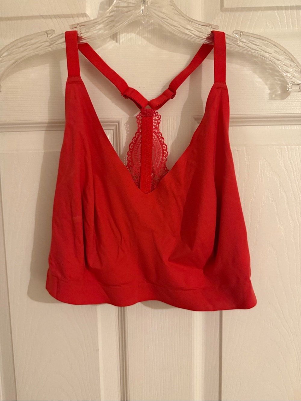 Soma Enbliss wireless Red Lace-Back Racerback Sports Bralette